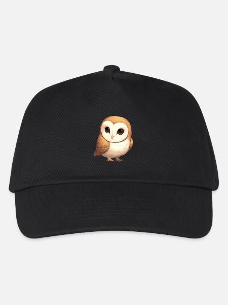 Barn Owl Schleiereulen Schleiereule - Kinder Basecap - Schwarz