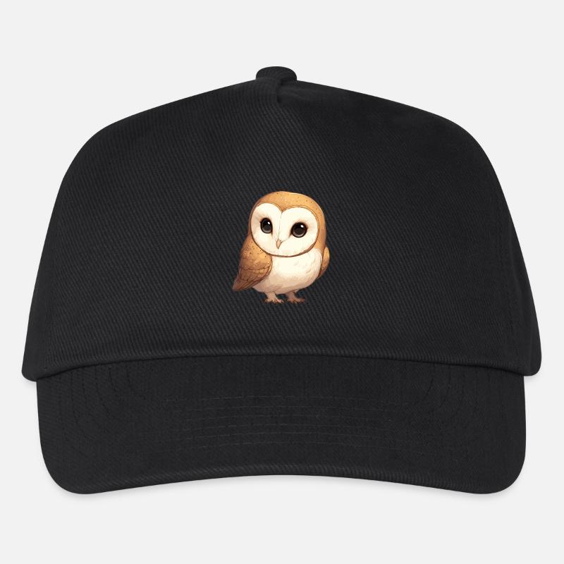 Barn Owl Schleiereulen Schleiereule - Kinder Basecap - Schwarz