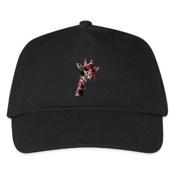 Giraffe Motif Animal Animal Lover Headphone Art - Kids’ Baseball Cap - black - Front