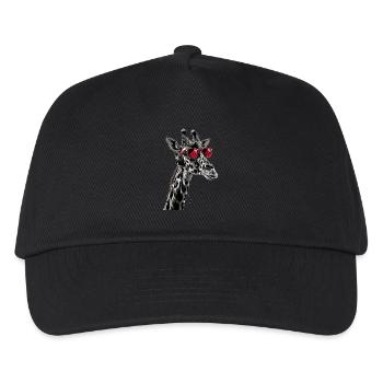 Giraffe Motif Animal Animal Lover Headphone Art - Kids’ Baseball Cap - black - Front