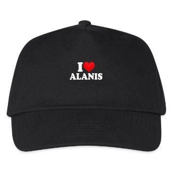 I Love Alanis, I Heart Alanis - Kinder Basecap - Schwarz - Vorne
