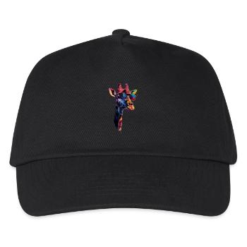 Giraffe Motif Animal Animal Lover Wildlife Safari - Kids’ Baseball Cap - black - Front