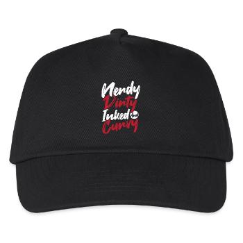 Studio de tatouage Tatoueur Artiste Nerdy Sale Encré Curvy - Casquette de baseball Enfant - noir - Devant