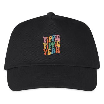 Yippie Yippie Yeah - Kinder Basecap - Schwarz - Vorne