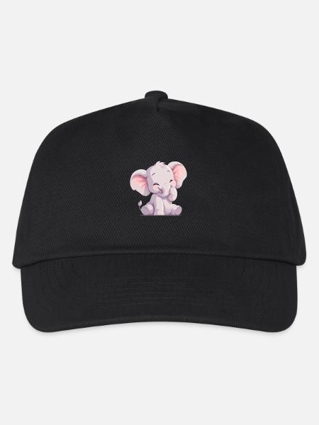 Elephant Elefanten Elefant - Kinder Basecap - Schwarz