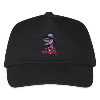 Hello and Bonjour, refined Raptor gentleman - Kids’ Baseball Cap - black - Front