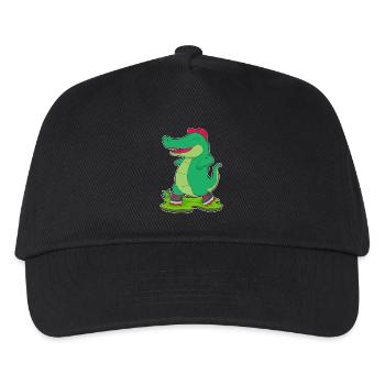 Crocodile Inline skating Inline skates - Kids’ Baseball Cap - black - Front