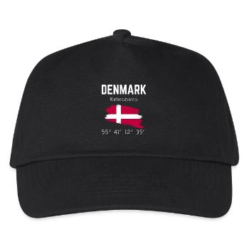 Kopenhagen Dänemark Winterurlaub Wander Ausflug - Kinder Basecap - Schwarz - Vorne
