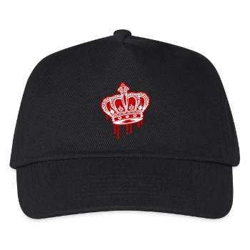 Krone Klecks - Kinder Basecap - Schwarz - Vorne