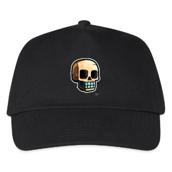 Big Smile Edition: Pixel Skull Skull - Kids’ Baseball Cap - black - Front