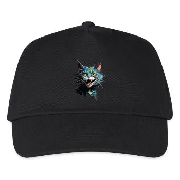 crazy cat - Kinder Basecap - Schwarz - Vorne