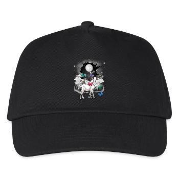 Mountains Mountains Deer Deer Butterflies Children - Kids’ Baseball Cap - black - Front
