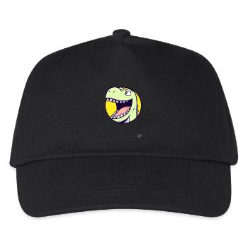 Freundlicher, glücklicher Dino - Kinder Basecap - Schwarz - Vorne