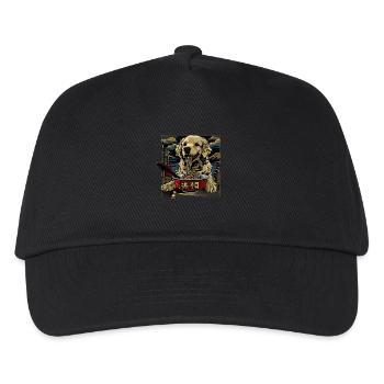 Motif Chien Manga Ramen Nouille Chien Anime Art - Casquette de baseball Enfant - noir - Devant