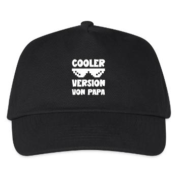 Cooler Version von Papa lustige Papa Sohn Sprüche - Kinder Basecap - Schwarz - Vorne