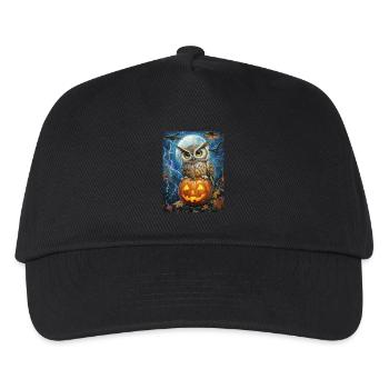 Halloween Geschenk Frauen Eule Männer Kinder Deko - Kinder Basecap - Schwarz - Vorne