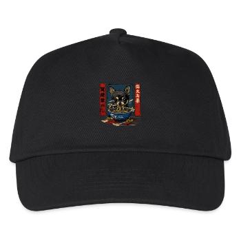 Motif Chien Manga Ramen Nouille Chien Anime Art - Casquette de baseball Enfant - noir - Devant