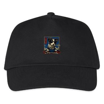 Motif Chien Manga Ramen Nouille Chien Anime Art - Casquette de baseball Enfant - noir - Devant
