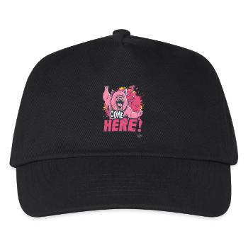 Furious Bear-Pig Fight: Come here! - Kids’ Baseball Cap - black - Front
