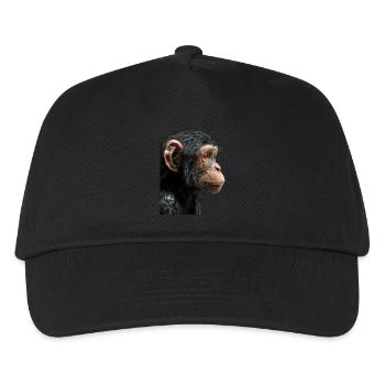 Affe - Kinder Basecap - Schwarz - Vorne