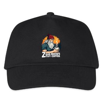 Zeus brews craft coffee! - Kinder Basecap - Schwarz - Vorne