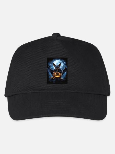 Halloween Geschenk Frauen Fledermaus Männer Kinder - Kinder Basecap - Schwarz
