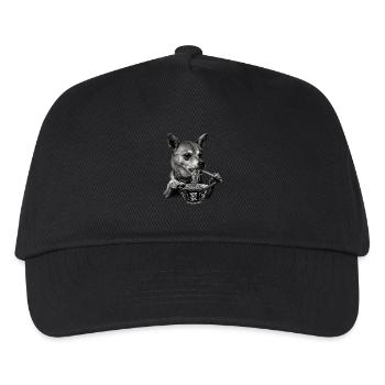 Motif Chien Manga Ramen Nouille Chien Anime Art - Casquette de baseball Enfant - noir - Devant
