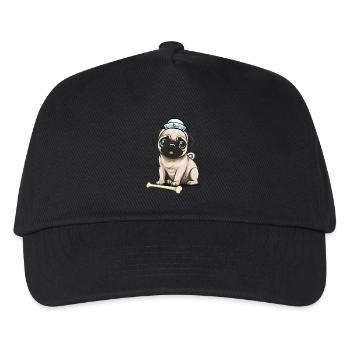 Bone Pug Maritime Sailor Sailor Sailor - Kids’ Baseball Cap - black - Front