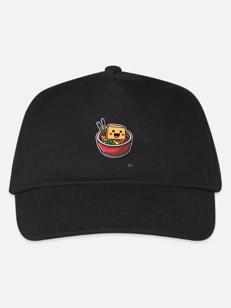 Super Witziger Pixel Tofu Ramen - Kinder Basecap - Schwarz