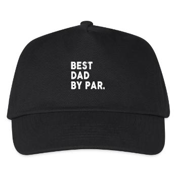 Best Dad By Par Golfer - Kinder Basecap - Schwarz - Vorne