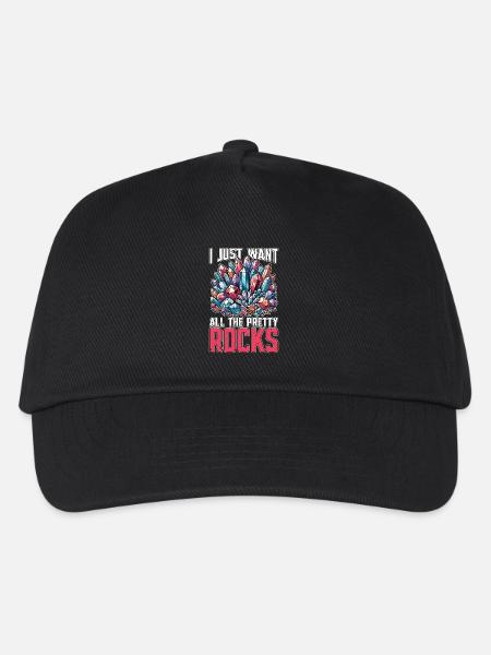 Geologist I Just Want All The Pretty Earth Science - Kinder Basecap - Schwarz