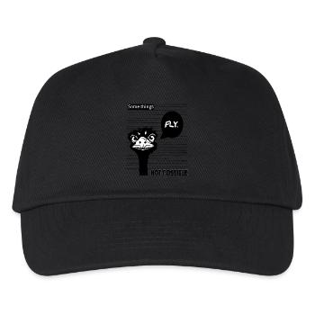 OSTRICH FLY BLK - Kids’ Baseball Cap - black - Front