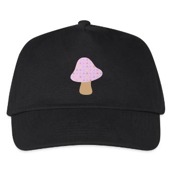 Mushroom Brown Dots Dots Pastel Woodland Nursery - Kids’ Baseball Cap - black - Front