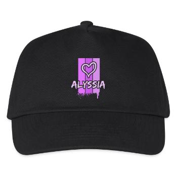 Geschenk für Alyssia - Kinder Basecap - Schwarz - Vorne