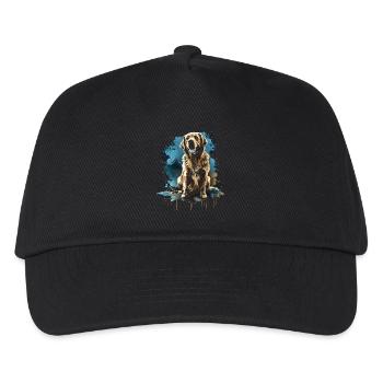 Lustige Golden Retriever Hund Kunst Hundebesitzer - Kinder Basecap - Schwarz - Vorne