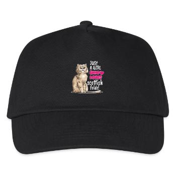 Scottish Fold Cat - Kids’ Baseball Cap - black - Front