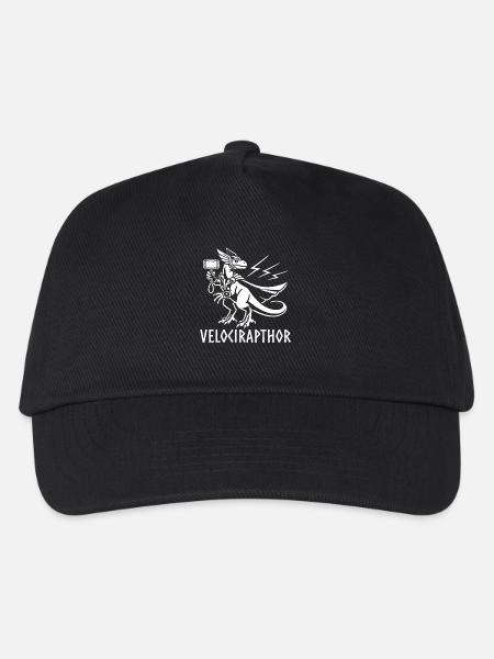 Raptor Rapthor Lustige Wikinger Wikinger Velociraptor - Kinder Basecap - Schwarz