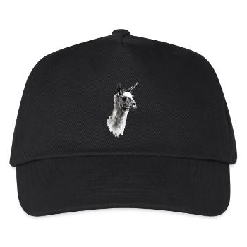 Lama - Kinder Basecap - Schwarz - Vorne