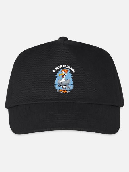 Hamburg Möwe Ich liebe Dich Plattdeutsch Nordsee - Kinder Basecap - Schwarz