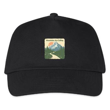 MOUNTAINS ARE CALLING - Kids’ Baseball Cap - black - Front