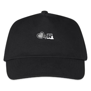 English Teacher English Teacher Heartbeat - Kids’ Baseball Cap - black - Front