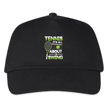 Tennis It's All About The Swing - Kinder Basecap - Schwarz - Vorne