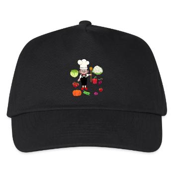 Cuisinier Cuisinier Cuisiniers Légumes Hôte Végétarien - Casquette de baseball Enfant - noir - Devant
