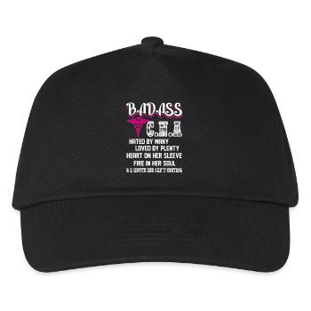 CNA Badass CNA - Kids’ Baseball Cap - black - Front
