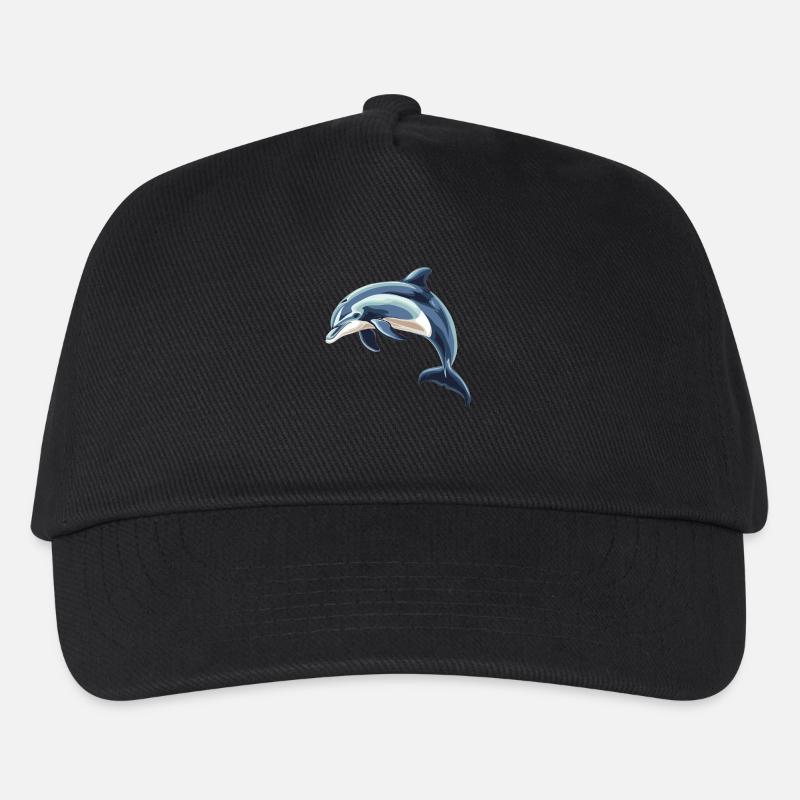 Dolphin Delfine Delfin - Kinder Basecap - Schwarz
