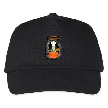 Kochkunst Oktober Frosch Kürbis Küche Köche Köchin - Kinder Basecap - Schwarz - Vorne