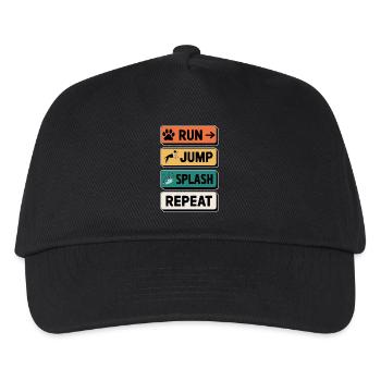 Dock Diving Spruch Dog Diving Dock Diving Geschenk - Kinder Basecap - Schwarz - Vorne