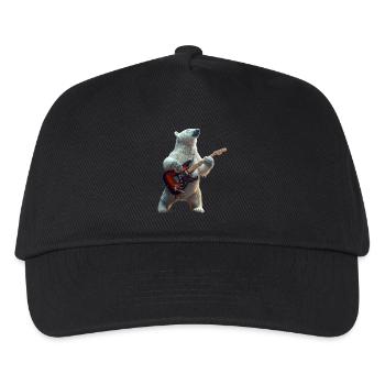 Eisbär - Kinder Basecap - Schwarz - Vorne