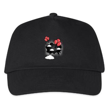 Clouds Cloud Celestial Balloons Balloon Flying - Kids’ Baseball Cap - black - Front