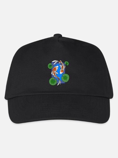 Koi Fische - Kinder Basecap - Schwarz